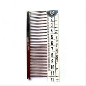 PETTINE GREYHOUND IN ACCIAIO INOX LUNGO CM 11 - DENTI LARGHI E STRETTI